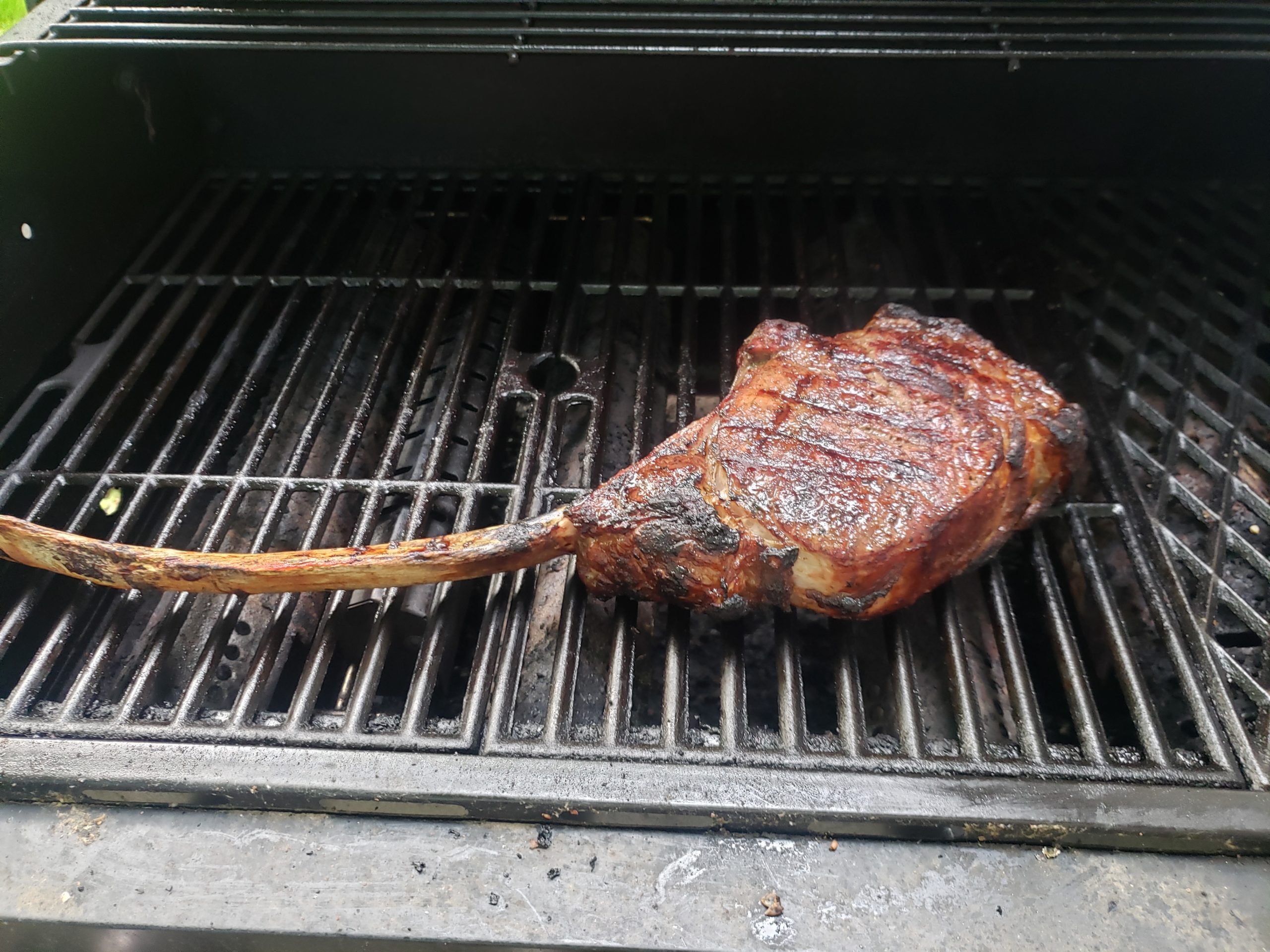 Grilling a steak